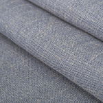 Римская штора «День-ночь» белый подъем. мех. «Лен» Серо-синий («Твинс One Touch» L=130 см H=170 см)