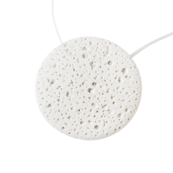 Магнит для штор «Вулканический камень» ø7 см для Л/С/Т веса с леской 30 см Белый (Olexdeco)