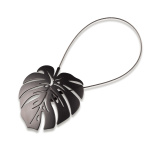 Магнит для штор «Монстера» ø7,5 см для тяжелого веса с тросом 30 см (ЧМ)