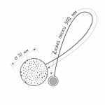 фото магнит для штор «вулканический камень» ø7 см для л/с/т веса с леской 30 см белый в интернет-магазине Олексдеко