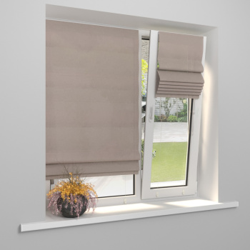 Римская штора «Тулон» индивидуальный размер «Lino» Бежевый