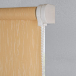 Рулонная штора «Стандарт» фурнитура Белая. Ткань коллекции «Лазурь» Бежевый