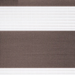 Рулонная штора «MGS День-Ночь» фурнитура Коричневая. Ткань коллекции «Соло» Мокка