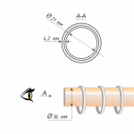 Кольцо 16 плоское с пластиком упак. 10 шт (М)