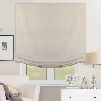 Римская штора Relax инд.размер «Лен» Капучино (Вена мех. Белый)