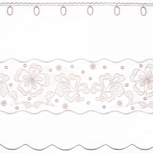 Ткань для штор-кафе коллекция «Flowers» беж