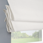 Римская штора белый подъем. мех. инд. размер «Лен» Жемчужно-белый (Вена)