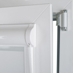 Рулонная штора «UNI 2 День-Ночь» фурнитура Белая. Ткань коллекции «Саванна» Белый