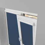 Рулонная штора «UNI 1» фурнитура Белая. Ткань коллекции «Плэин» Сапфировый