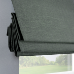 Римская штора белый подъемный механизм «Лен» Оливковый