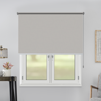 Рулонная штора «Toledo» ø28 фурнитура Сатин. Ткань коллекции «Плэин» Светло-серый (компл. Россия)