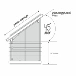 фото римский карниз «скос» для мансардных окон левый в интернет-магазине Олексдеко