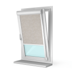 Рулонная штора «UNI 2» фурнитура Белая. Ткань коллекции «Шелк» Жемчуг