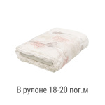 Ткань для штор-кафе коллекция «Butterfly» персик с серым (На отрез высота 30см)