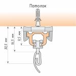 фото профильный карниз для штор «римини» в интернет-магазине Олексдеко