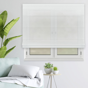 Римская штора тюль «Бриз» Белый («Вена» L=100 см H=170 см)