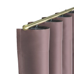 Бегунок на шнуре неповоротный ТN «Волна» шаг 80 мм узкий паз (Белый упак. 100 п.м.)