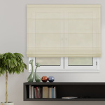 Римская штора тюль «Батист» Ванильный